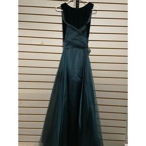 VTG Roberta Hunter Green Formal Gown Prom Dress Bridesmaid Size 3/4 32 34‎ Bust